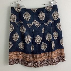 NWT PAUW Amsterdam Blue Print Silk Skirt